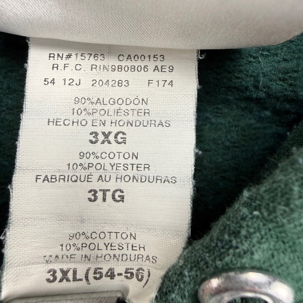 Vintage Hanes Ultimate Cotton Green Bay Packers Hoodie Mens 3XL Green Sweatshirt - Picture 4 of 16